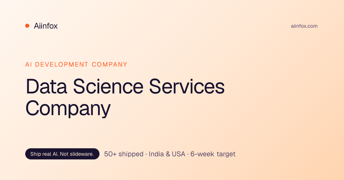 Data Science Services Company — Analytics, BI, ELT | Aiinfox