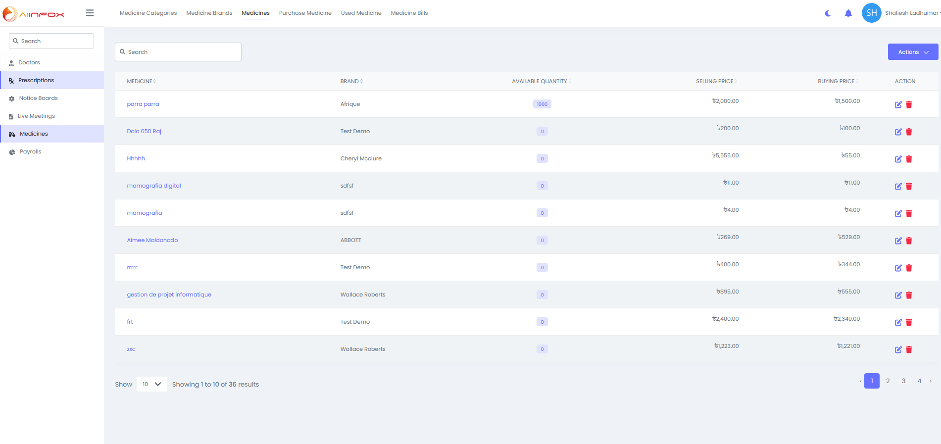 Pharmacist Dashboard