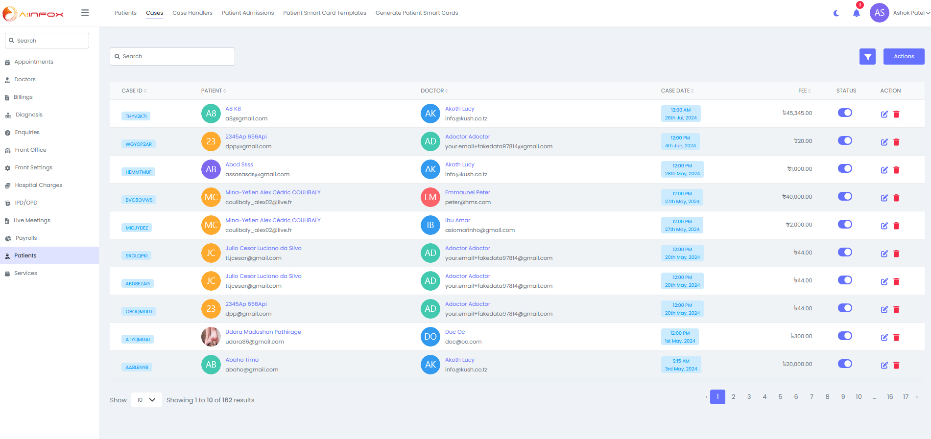 Receptionist Dashboard